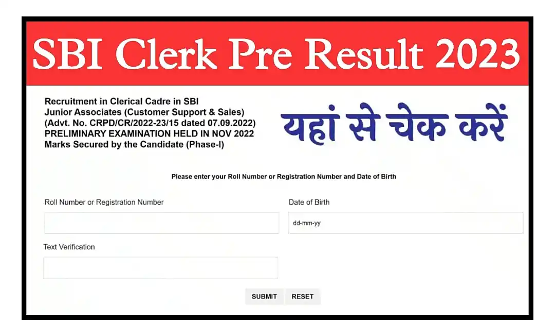 SBI Clerk Result 2023 एसबीआई क्लर्क भर्ती का रिजल्ट जारी कर दिया गया है, यहां से चेक करें