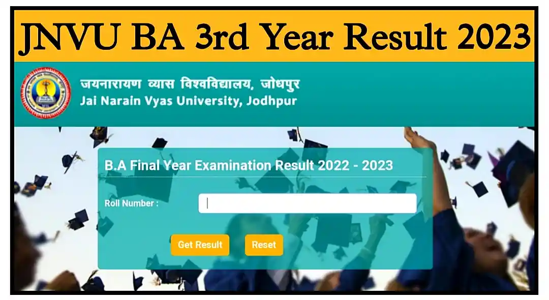 JNVU BA 3rd Year Result 2023 Out JNVU University BA Final Year Result Check Link @Jnvuiums.in