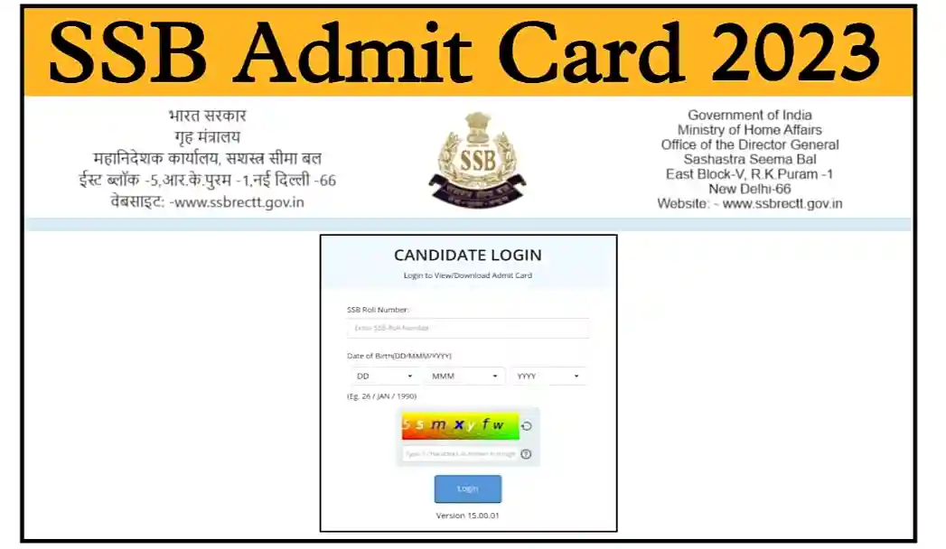 SSB Admit Card 2023 Direct Link For SI, ASI, HC, Constable Admit Card ...