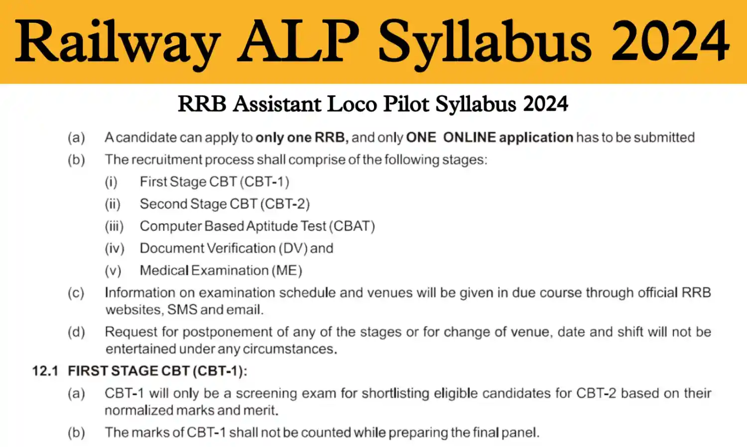 Railway ALP Syllabus 2024 रेलवे असिस्टेंट लोको पायलट भर्ती का संपूर्ण सिलेबस और एग्जाम पैटर्न डाउनलोड करें
