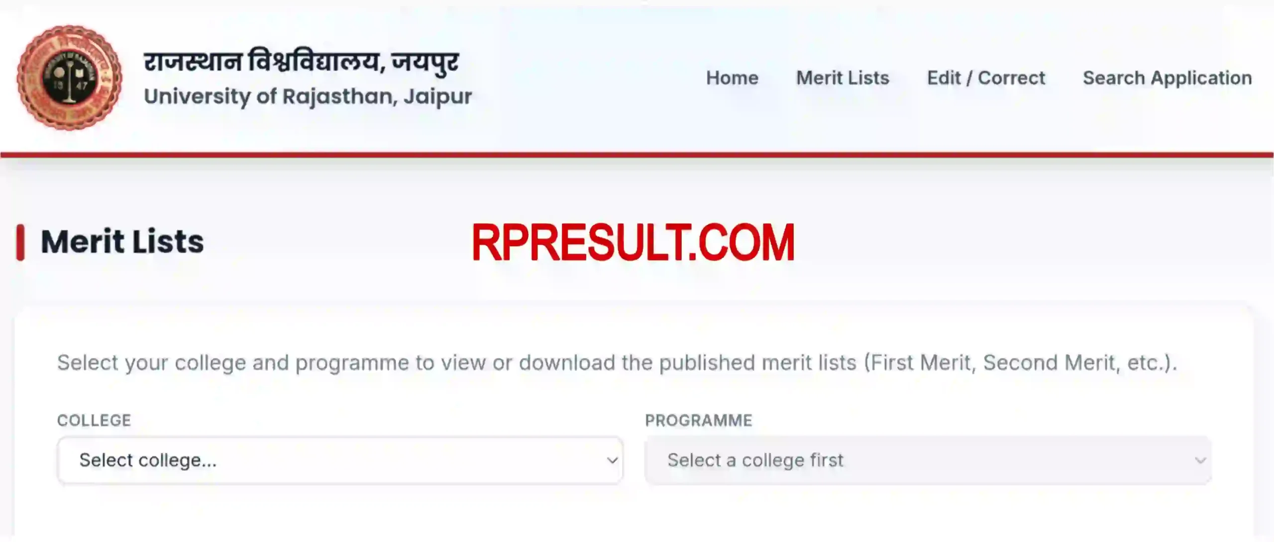 Rajasthan University College Merit List 2026: राजस्थान संगठक कॉलेज BA, BSc, BCom की Merit List जारी @uniofraj.org