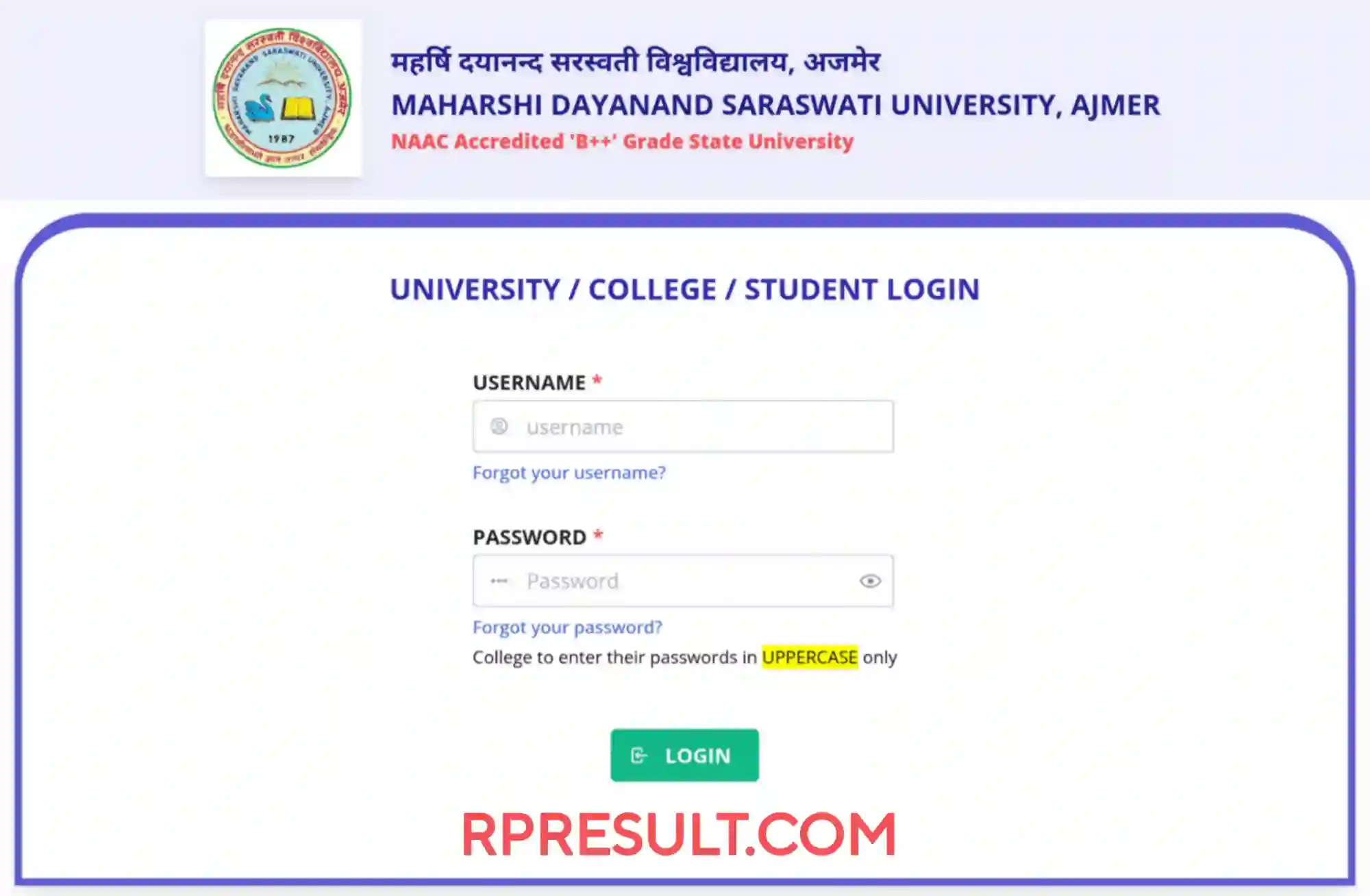 MDSU University Result 2026 अजमेर यूनिवर्सिटी BA, BSc, BCom, MA, MSc, MCom सहित सभी परिणाम देखें @erp.mdsuexam.org